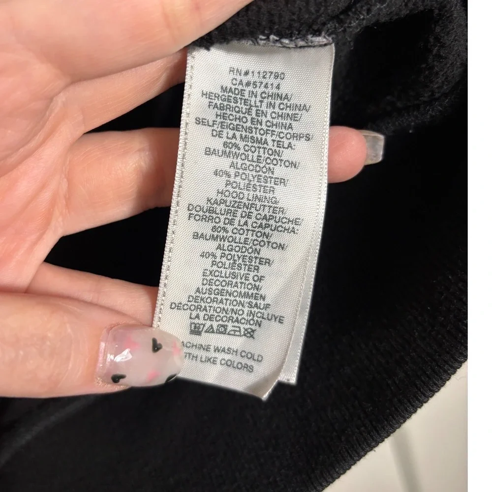 True Religion Black Buddha Logo Full-Zip Fleece Hoodie‎ Size Medium
